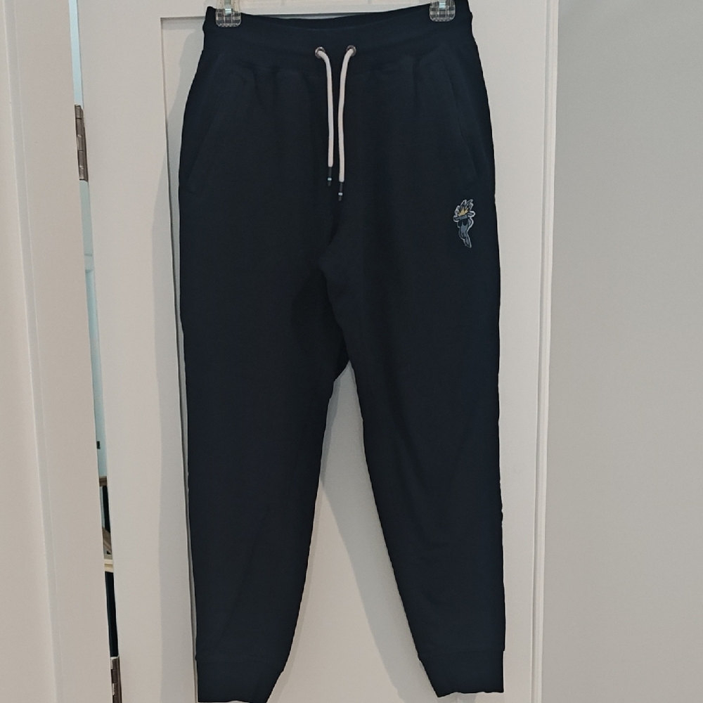 Men's Black Jogger Pants With GOAT Logo